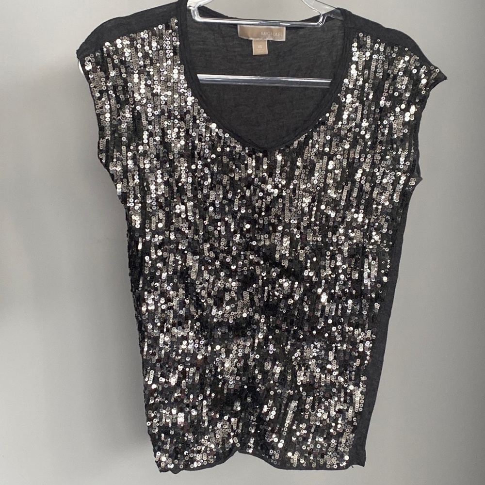 Michael By Michael Kors Sequined Tee